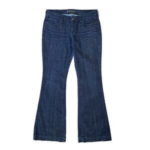 Vintage Y2K Express Eva Fit & Flare Jeans Dark Wash Low Rise Denim Size 8 Long
